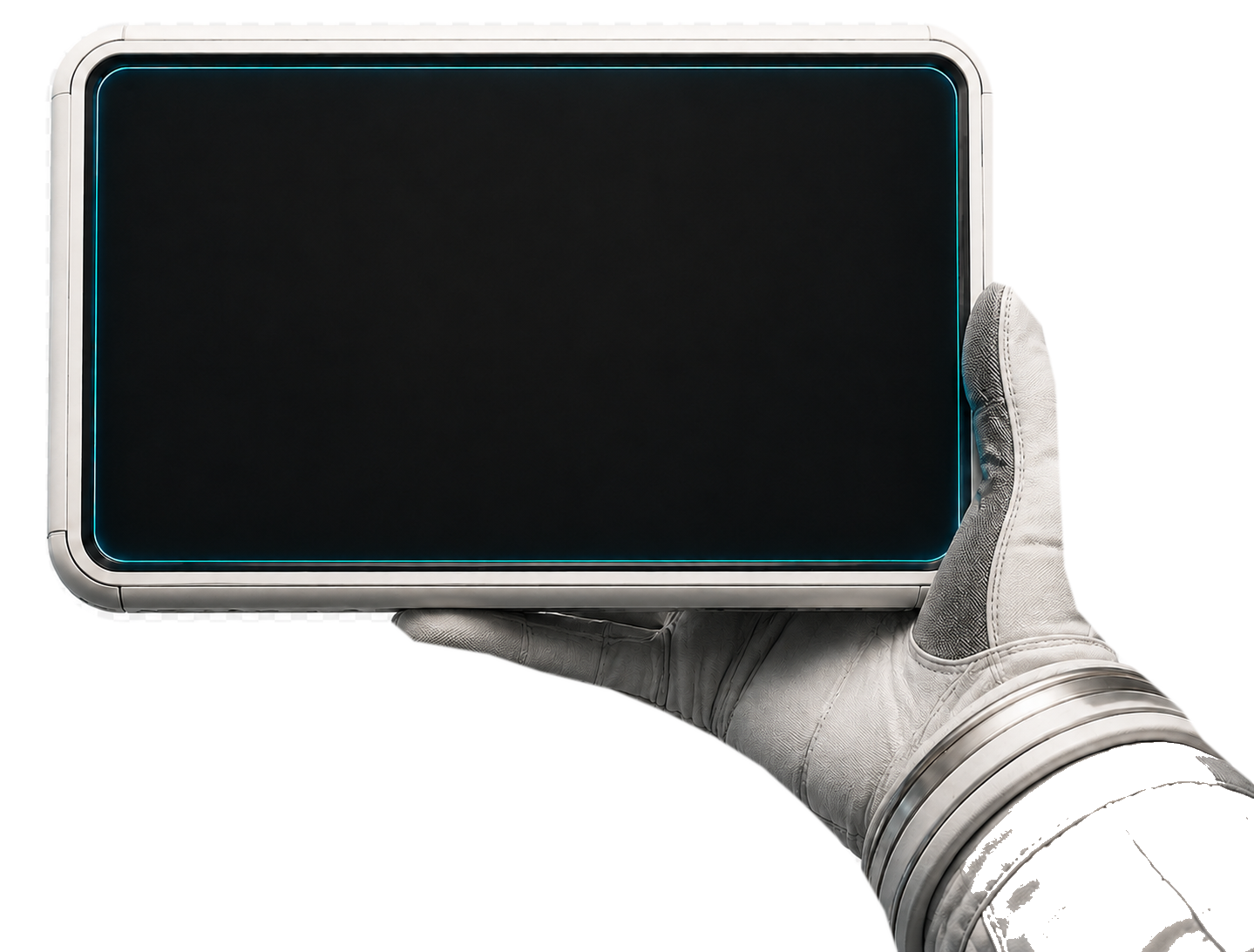 Astronaut holding a tablet