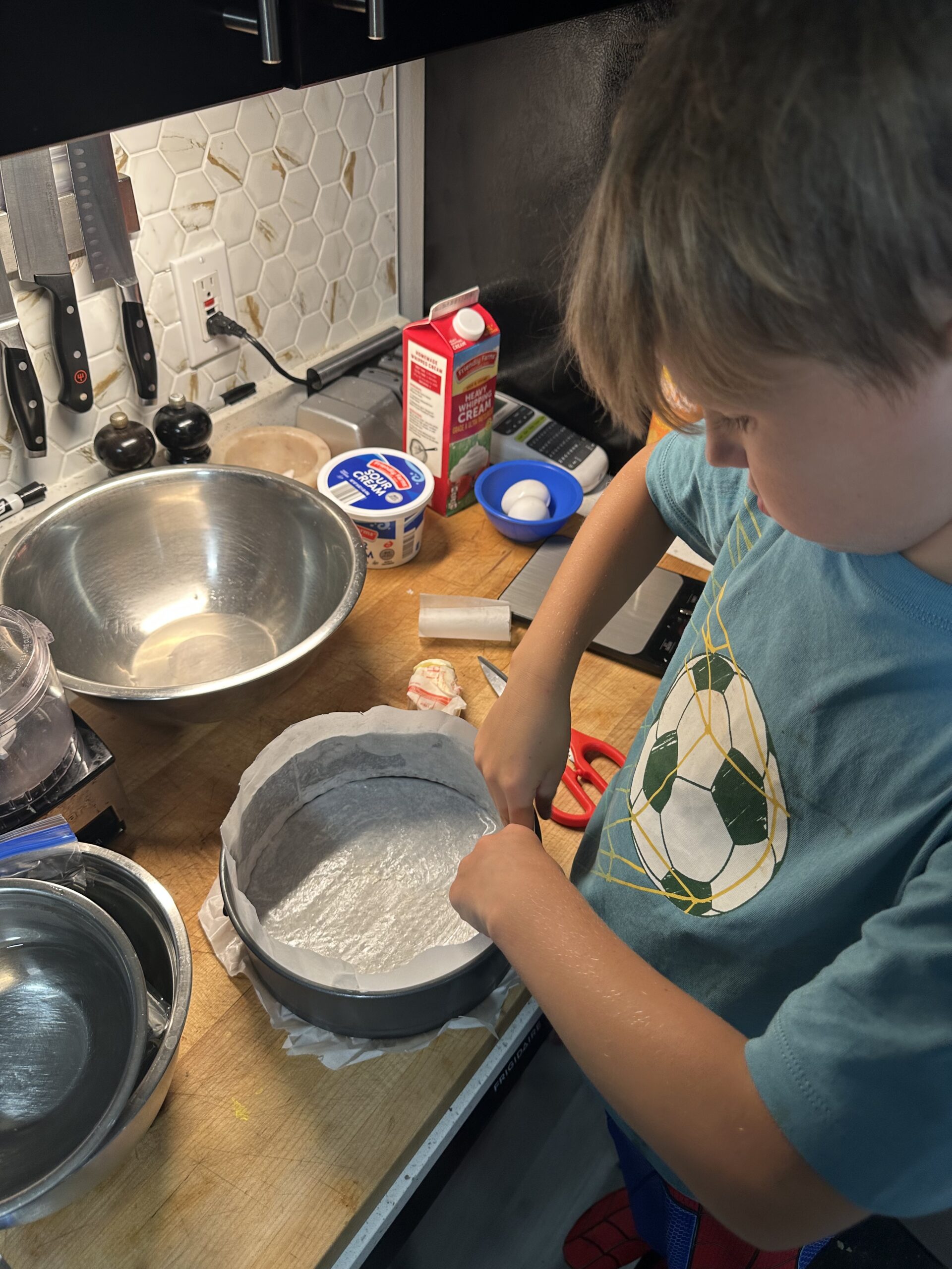 Making Oreo Cheesecake