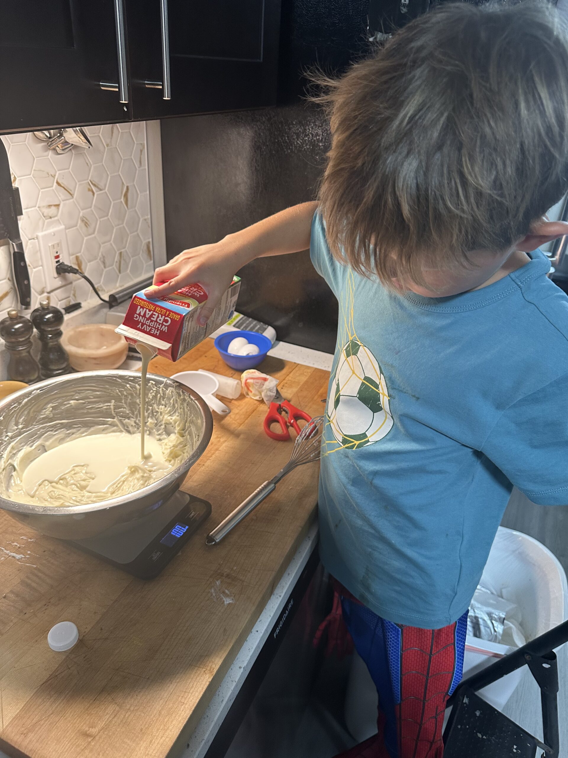 Making Oreo Cheesecake