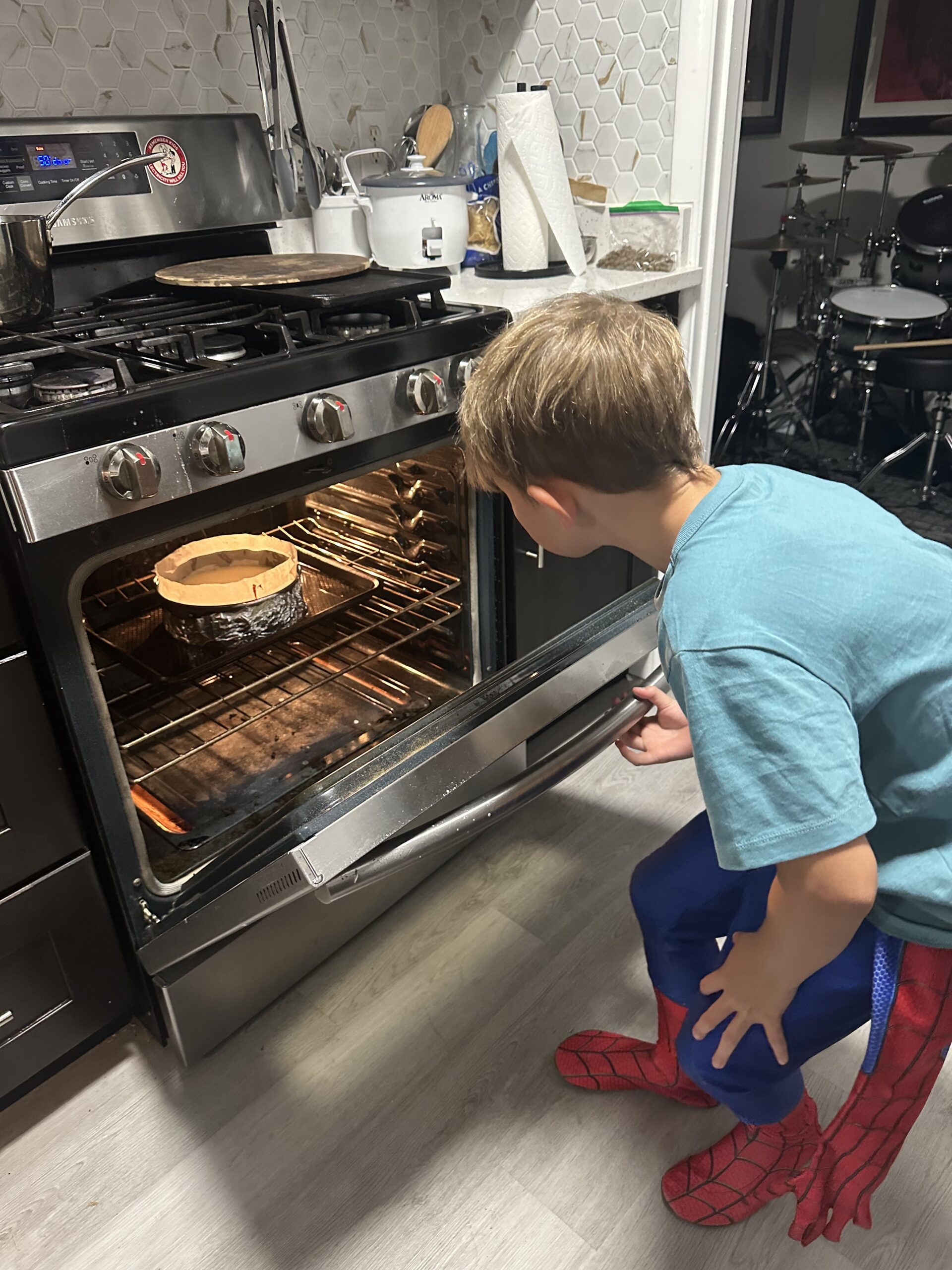 Making Oreo Cheesecake