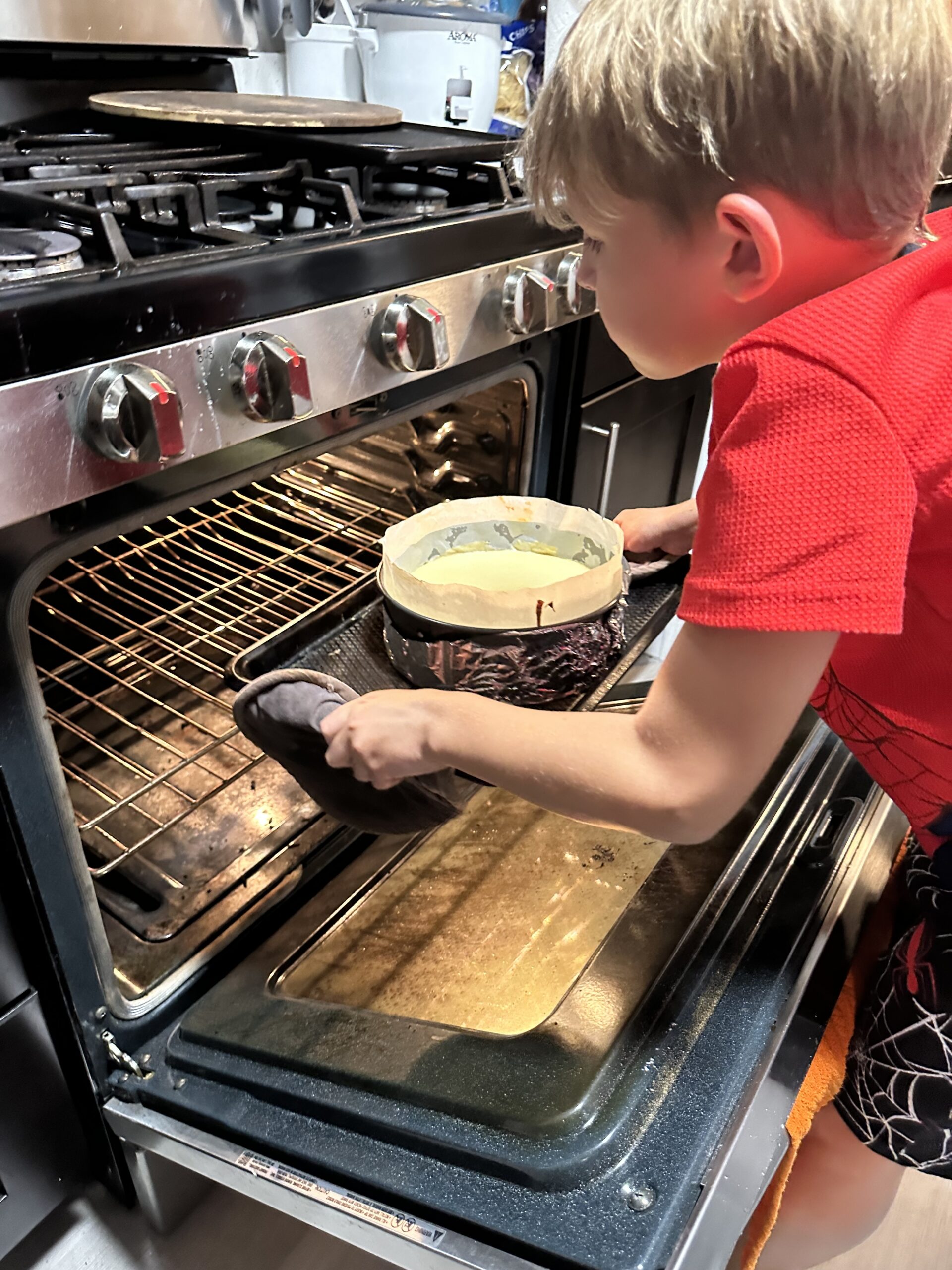 Making Oreo Cheesecake