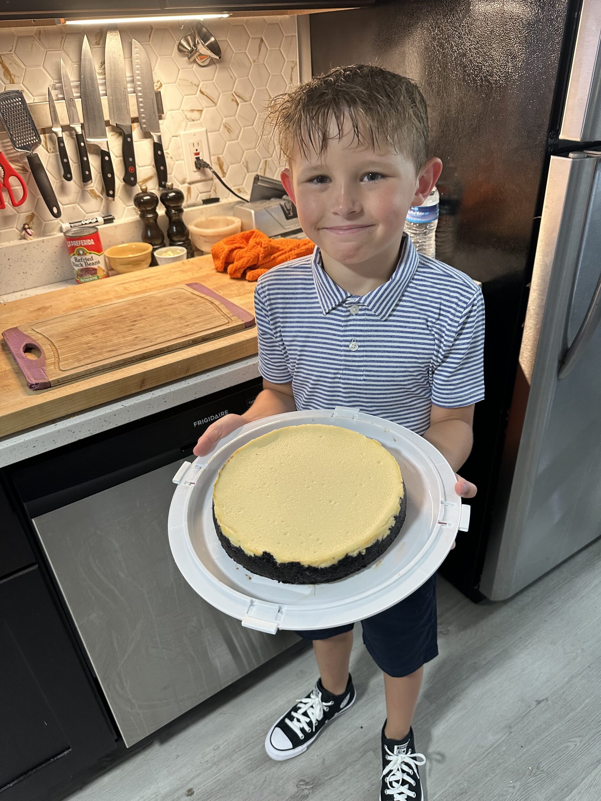 Making Oreo Cheesecake